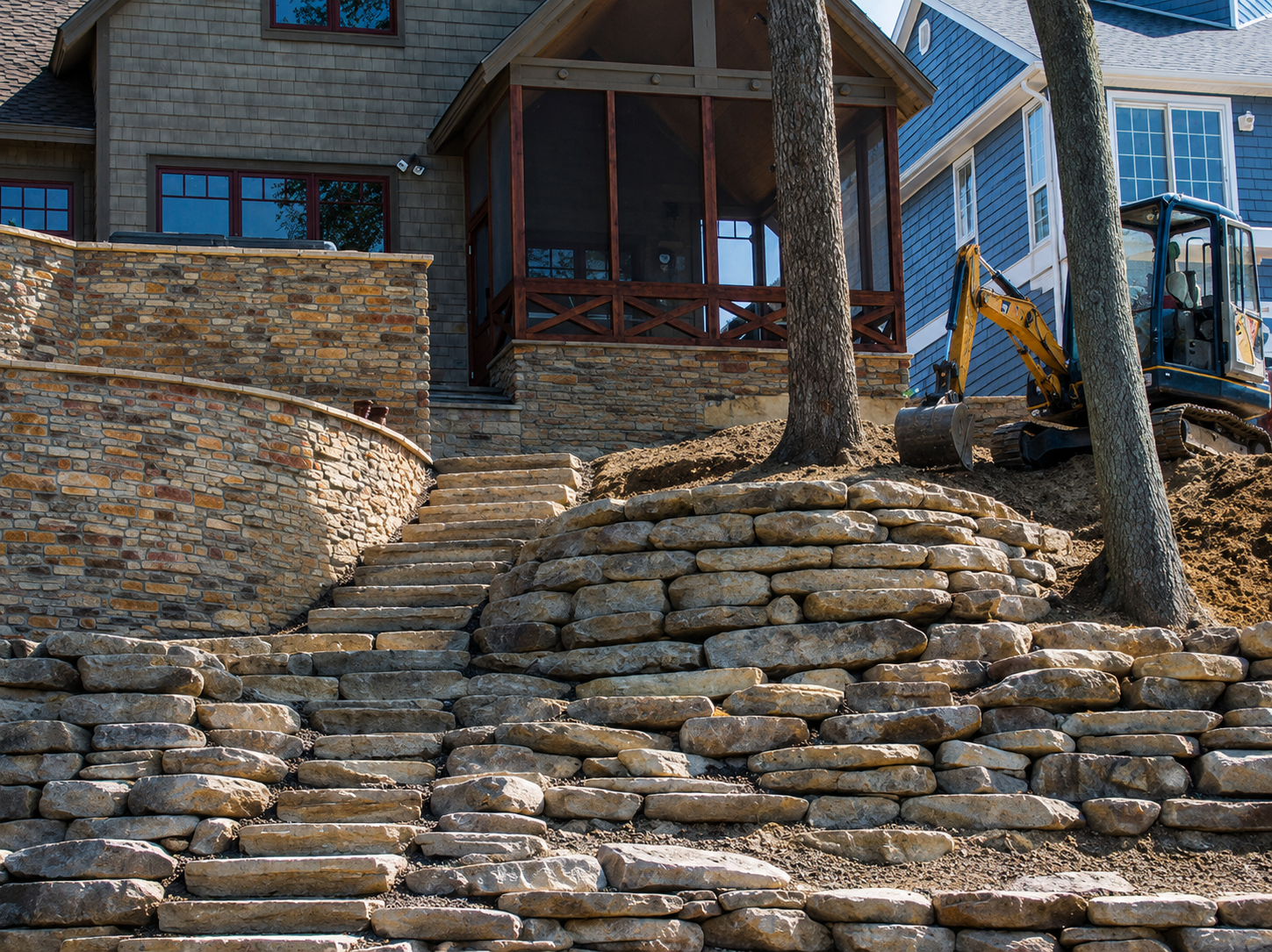 Stone Retaining Wall