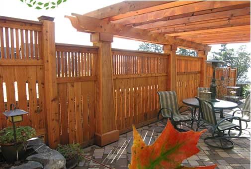Hardwood Slat Fence